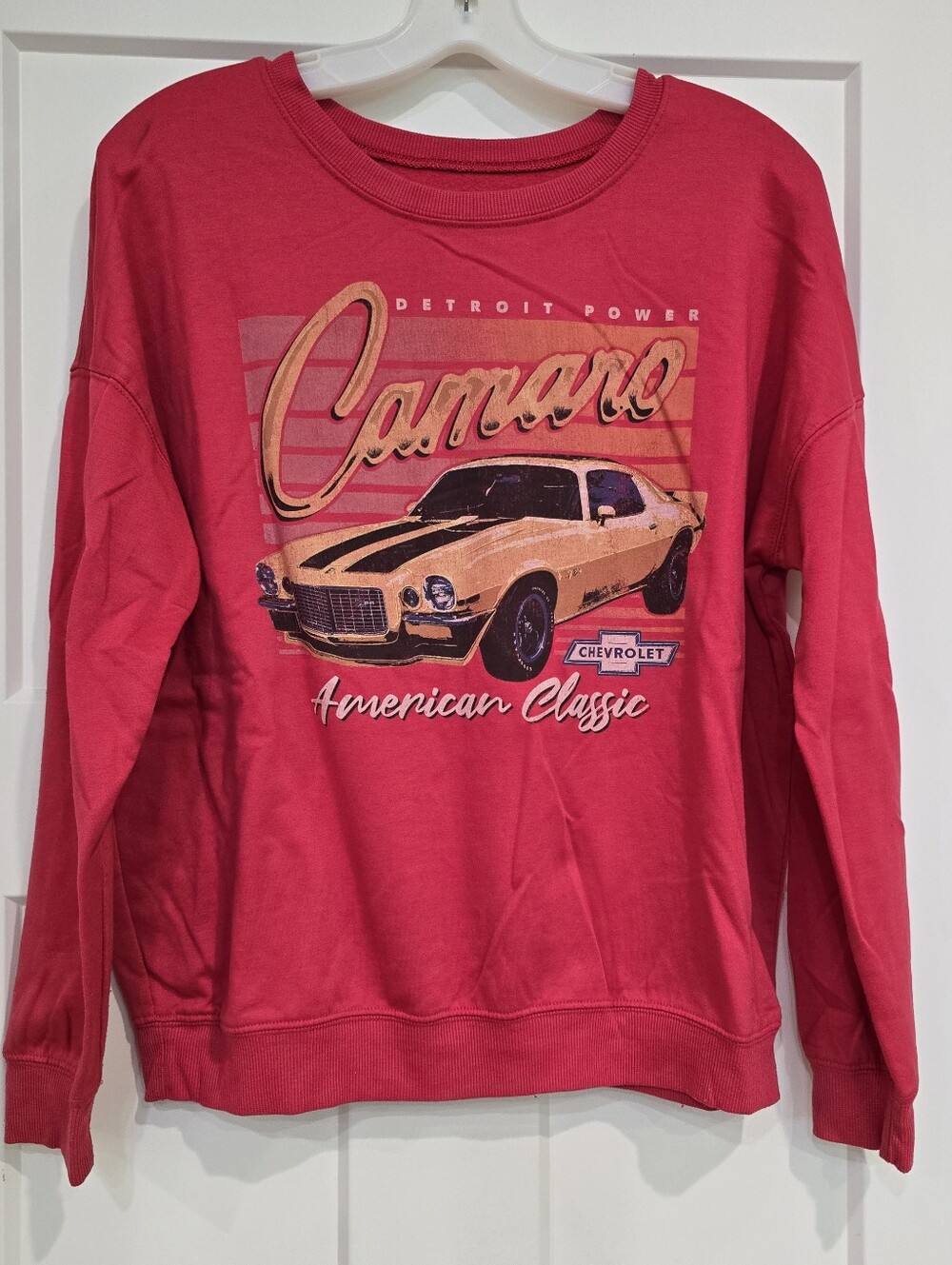 GM Official Chevrolet Camero American Classic Detroit Power Red Sweatshirt M